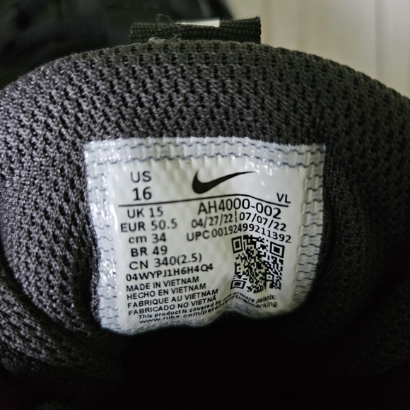 New Nike Force Savage Pro 2 Men's Size 16 Football Cleats Black White AH4000-002 - Picture 3 of 8